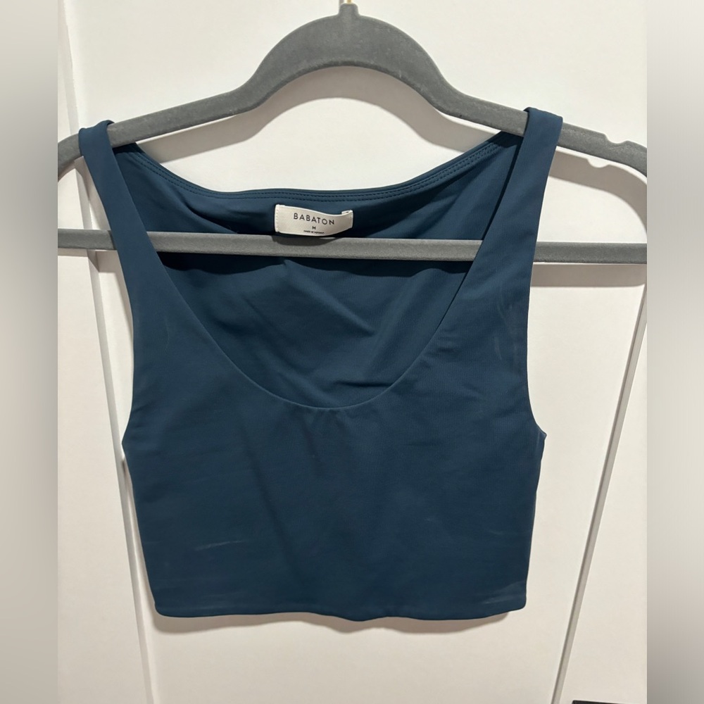 Aritzia Babaton blue contour crop top NWOT!